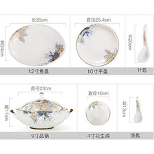 46-Piece Porcelain Dinnerware Set with Plates & Bowls