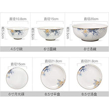 46-Piece Porcelain Dinnerware Set with Plates & Bowls