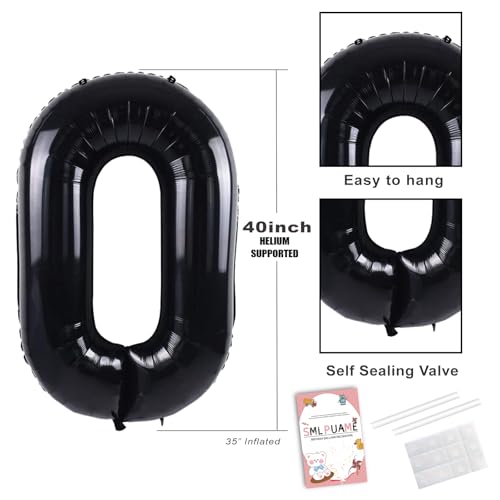 40-Inch Jumbo Foil Number Balloon for Birthday Parties