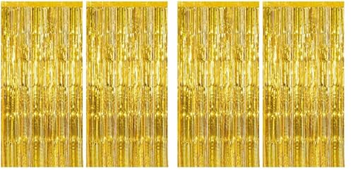 Foil Fringe Streamer Backdrop Curtain for Party Events