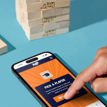 Classic Jenga Wood Block Stacking Party Game with Digital Die