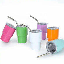 108-Piece Mini Tumbler Shot Glass Set with Lids & Straws