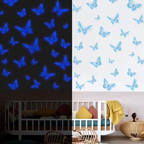 48-Piece 3D Butterfly Wall Sticker Set for Party Decor