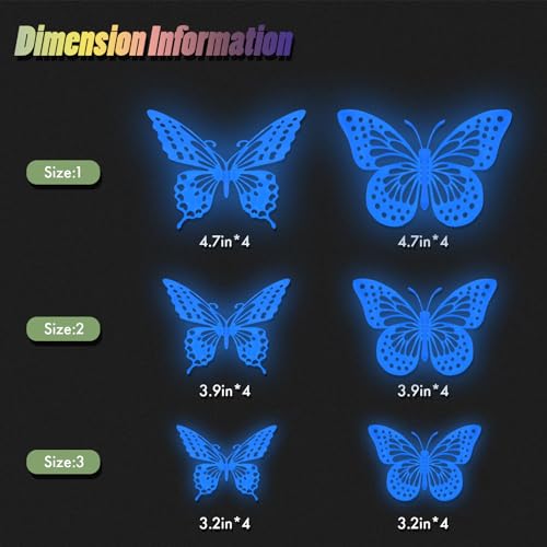 48-Piece 3D Butterfly Wall Sticker Set for Party Decor