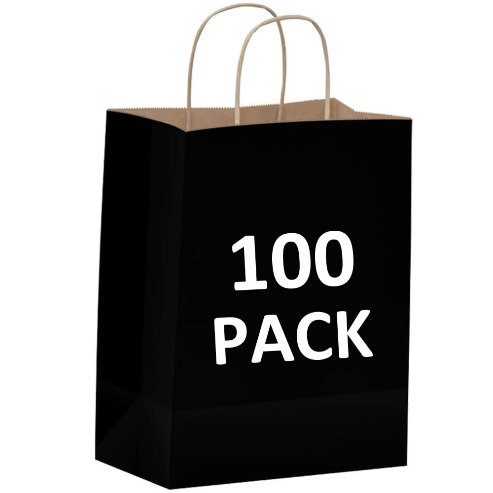 10 x 5 x 13-Inch Kraft Paper Shopping Bags for Party Favors