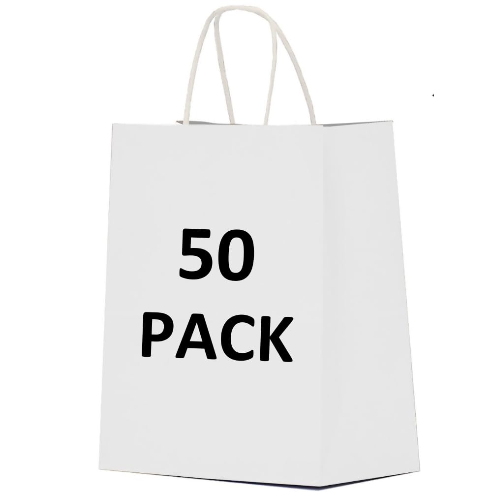 10 x 5 x 13-Inch Kraft Paper Shopping Bags for Party Favors