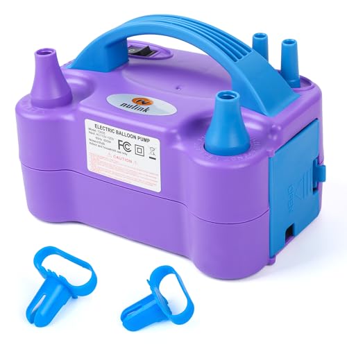 Portable Electric Balloon Pump with Dual Nozzles