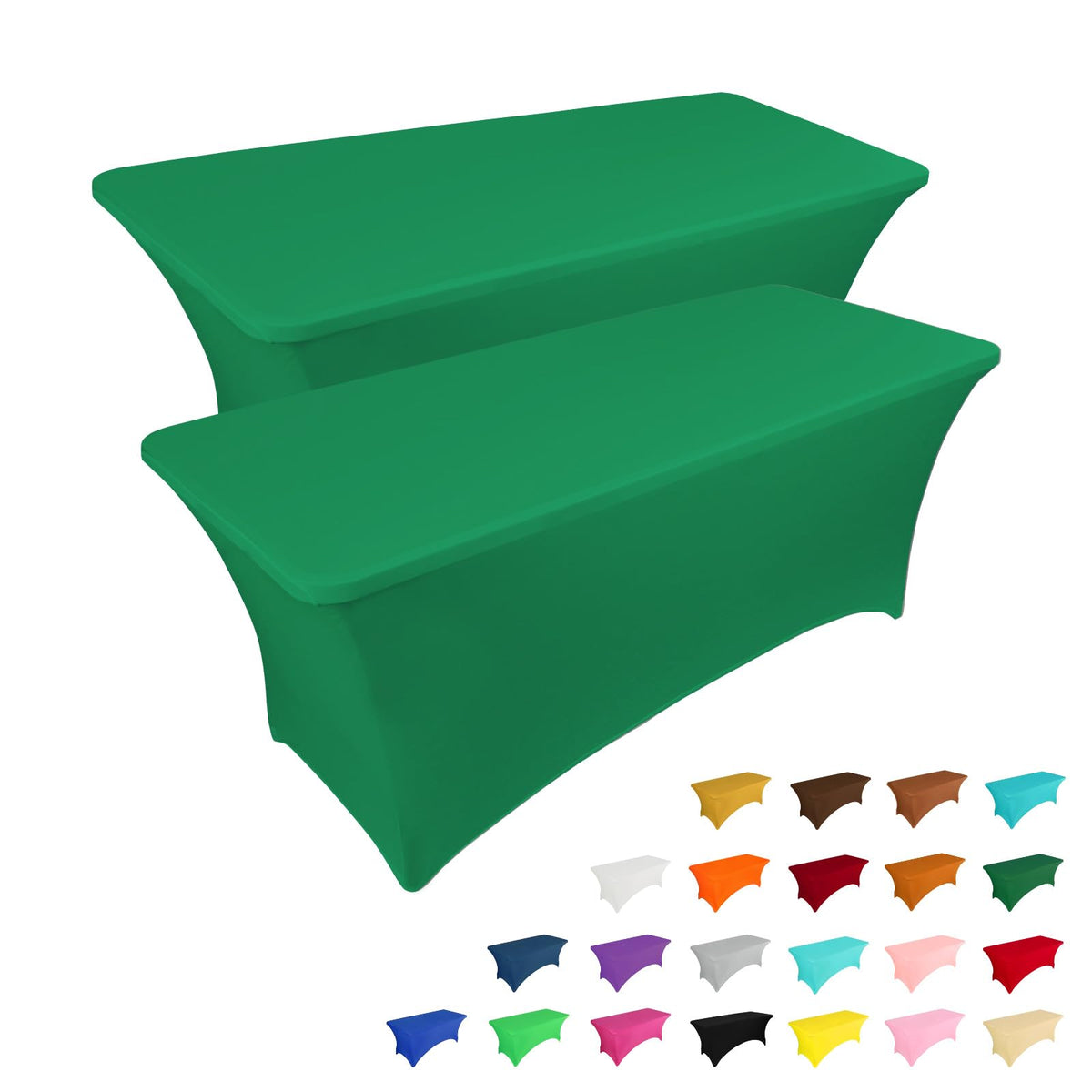 6-Foot Stretch Black Table Cover for Parties & Events