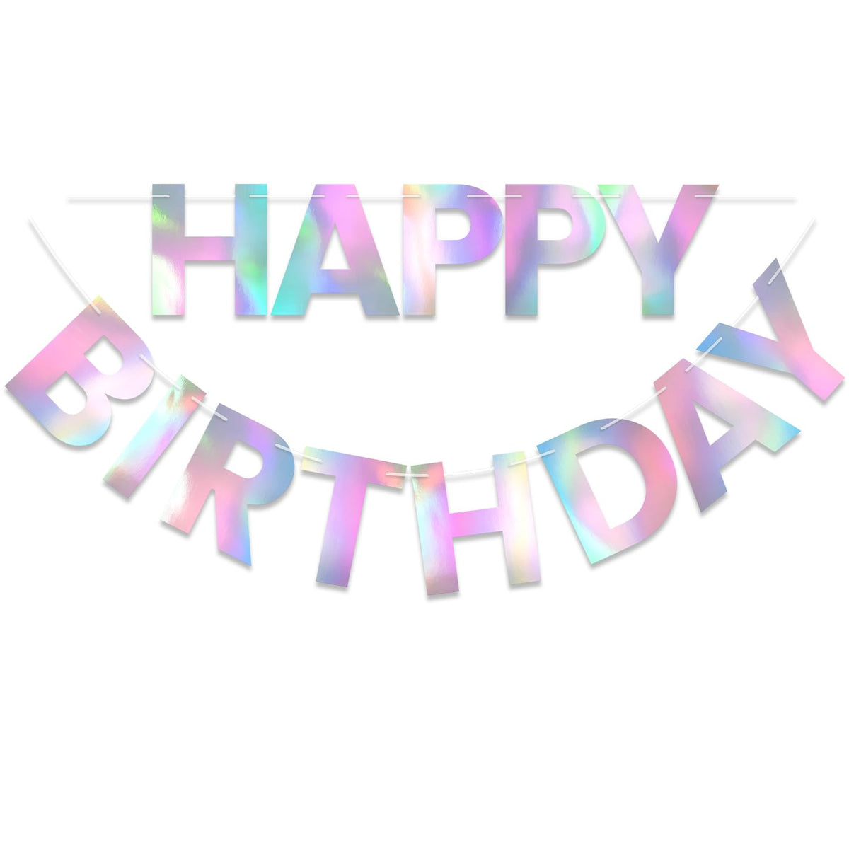 Pre-Strung Happy Birthday Banner for Party Decorations