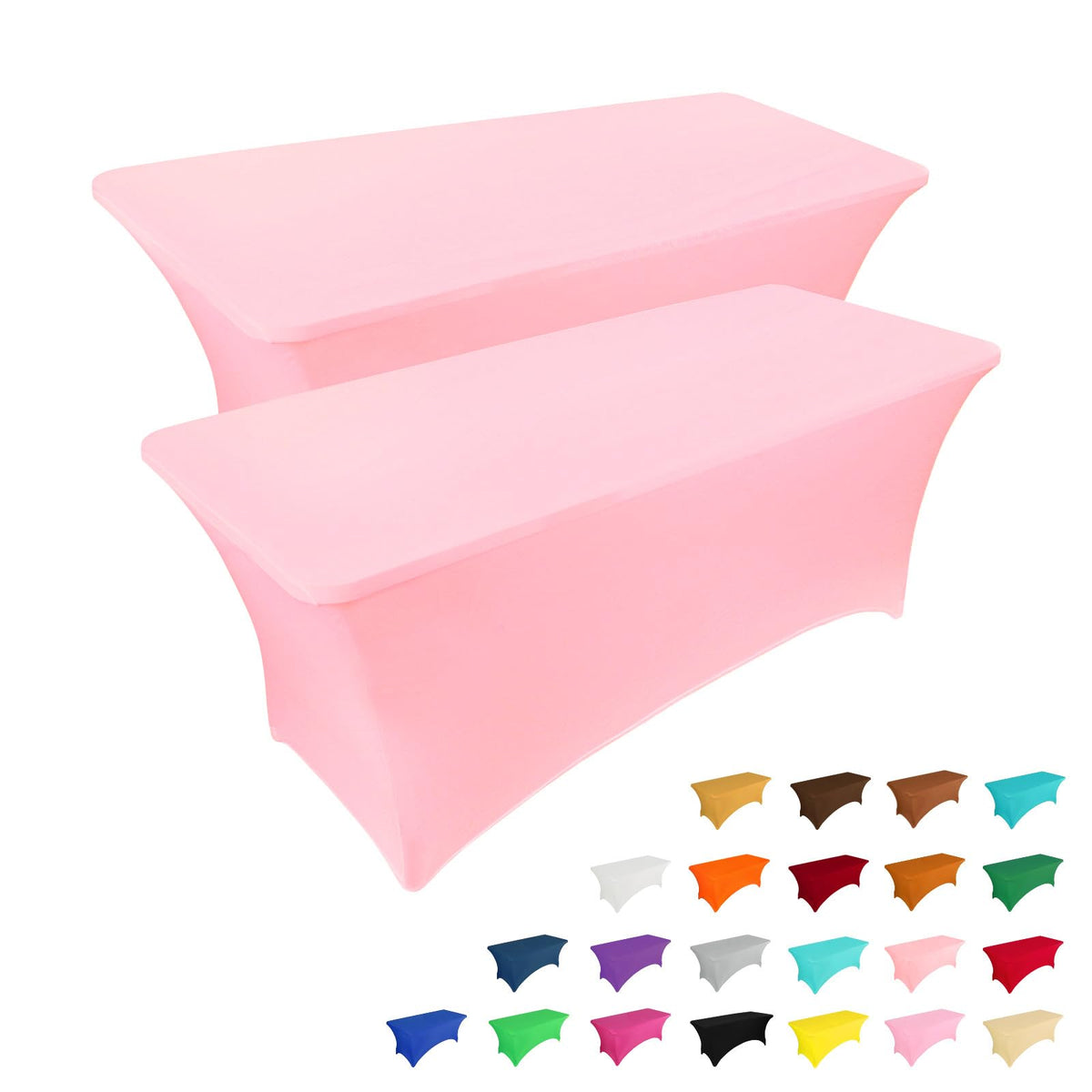 6-Foot Stretch Black Table Cover for Parties & Events