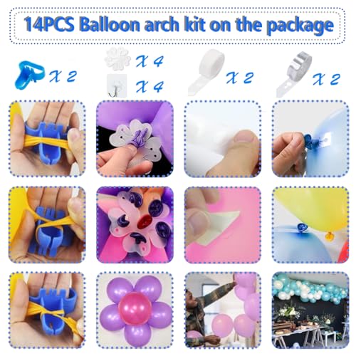 Portable Electric Balloon Pump with 14-Piece Arch Kit