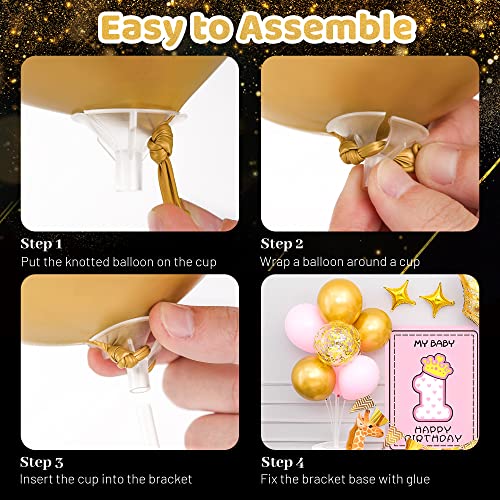 8-Set Balloon Stand Kit with Table Bases & Sticks