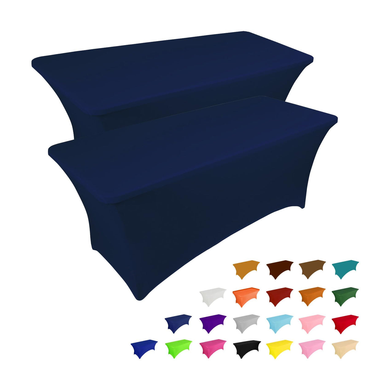 6-Foot Stretch Black Table Cover for Parties & Events