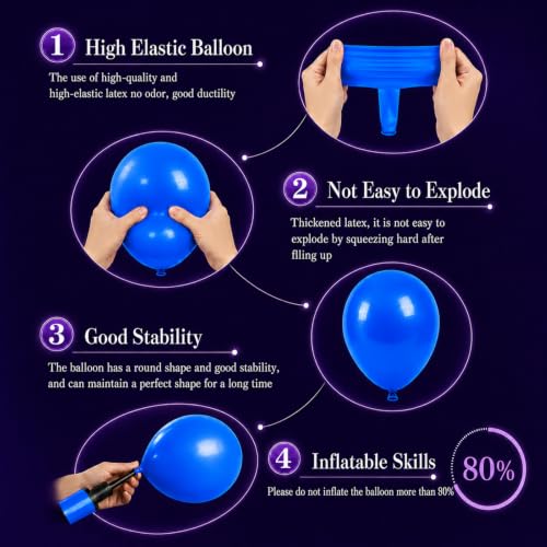 UV Neon Glow Balloons for Blacklight Parties & Events