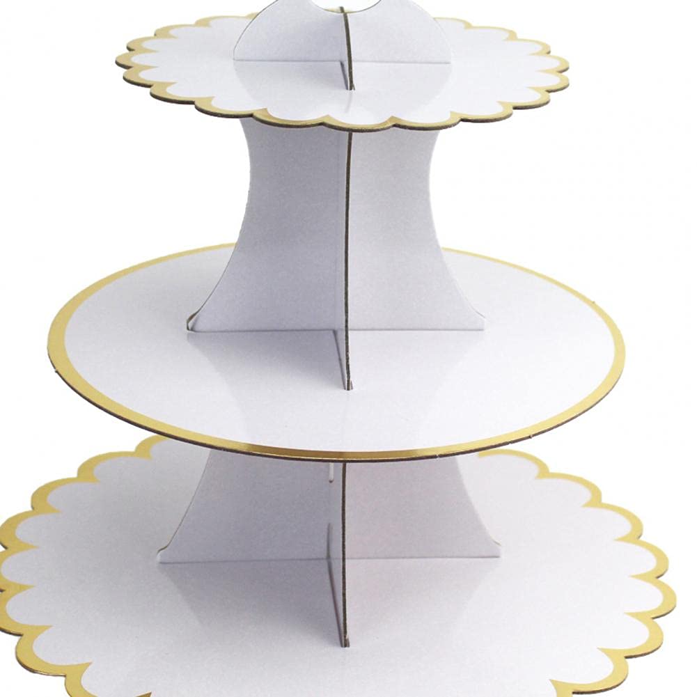 3-Tier Round Cupcake Stand for Parties & Dessert Tables