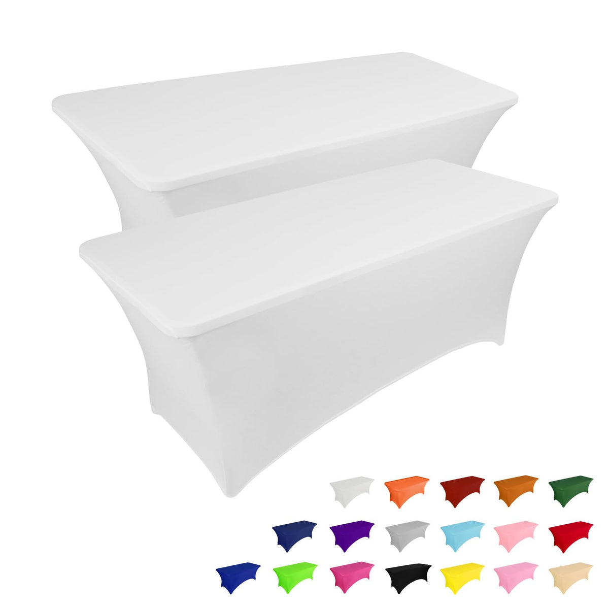 6-Foot Stretch Black Table Cover for Parties & Events