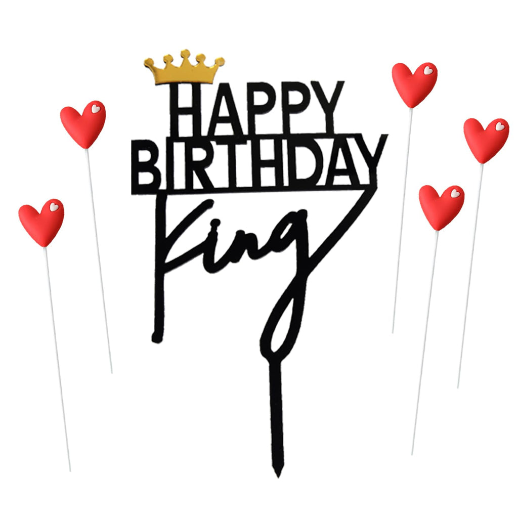 Happy Birthday Star Cake & Cupcake Topper Decoration Set