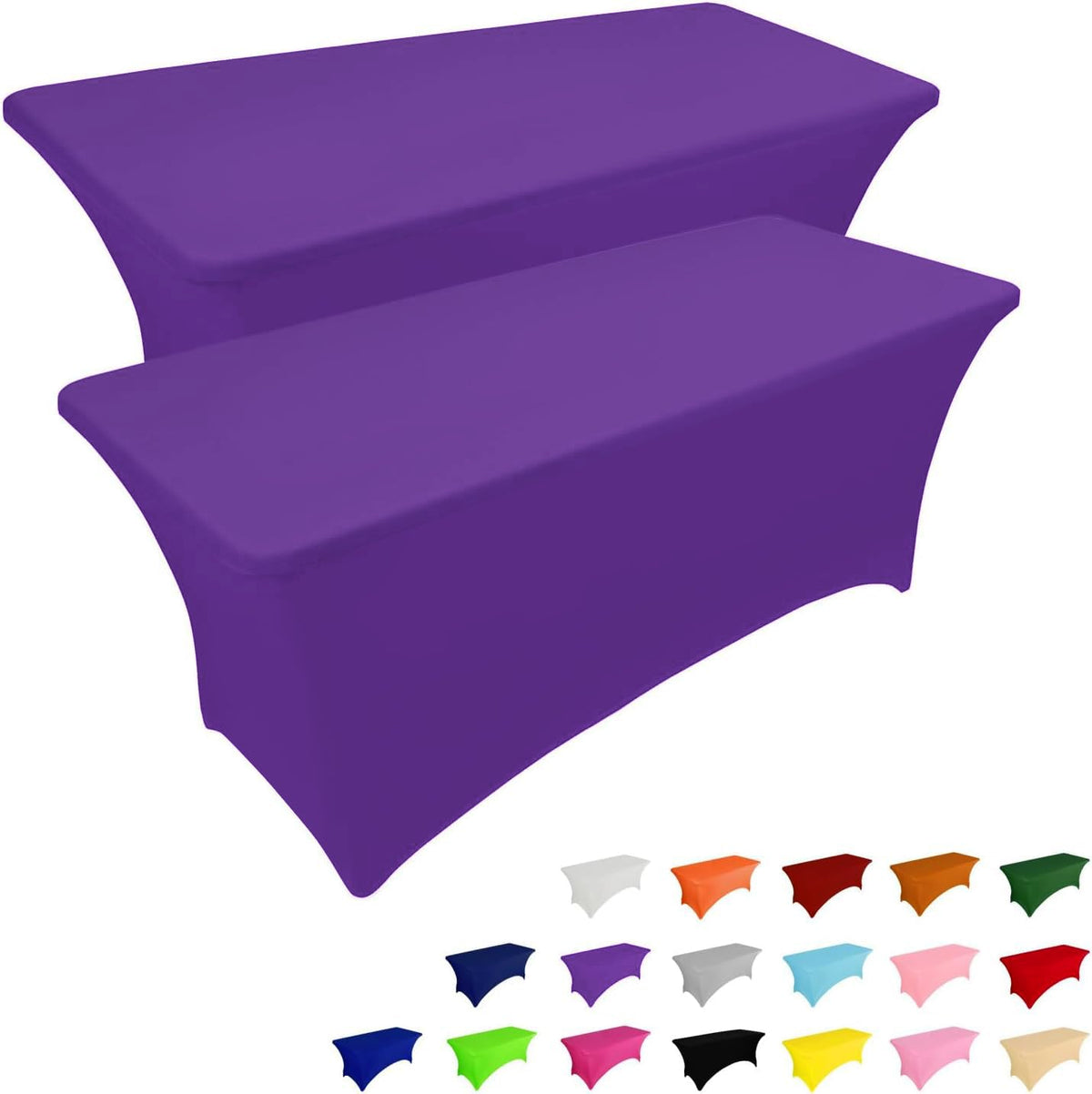 6-Foot Stretch Black Table Cover for Parties & Events