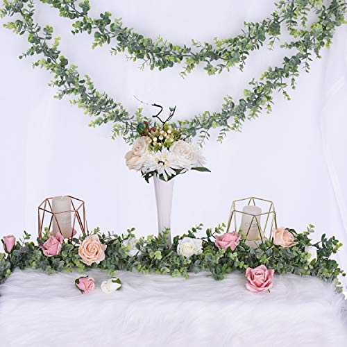 2-Pack Faux Eucalyptus Garland for Wedding & Arch Decor