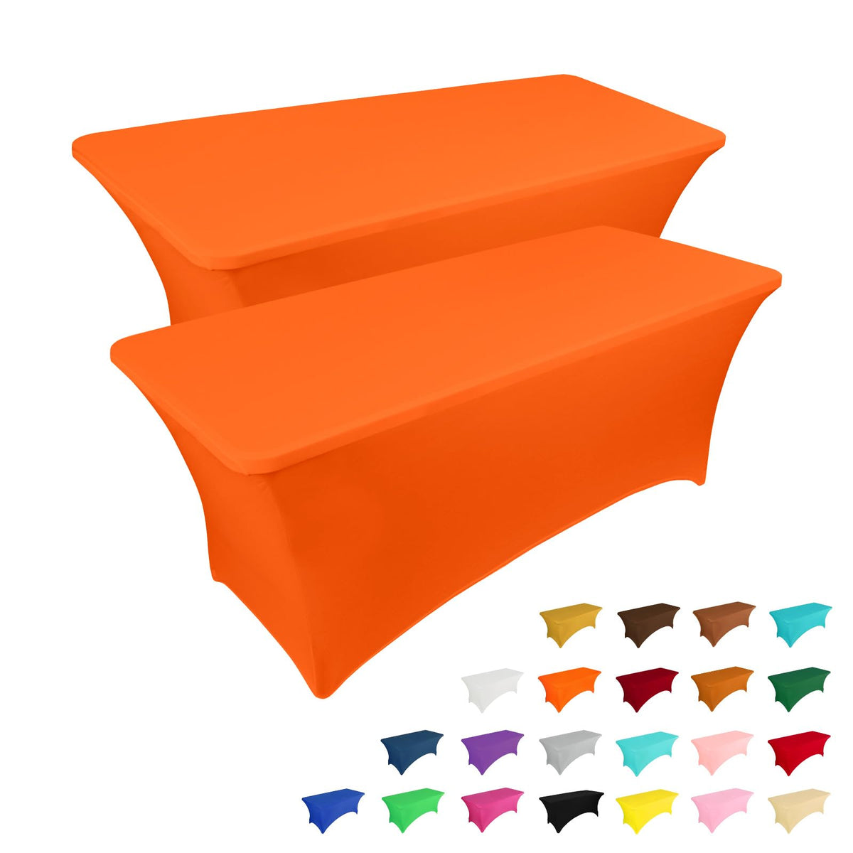 6-Foot Stretch Black Table Cover for Parties & Events