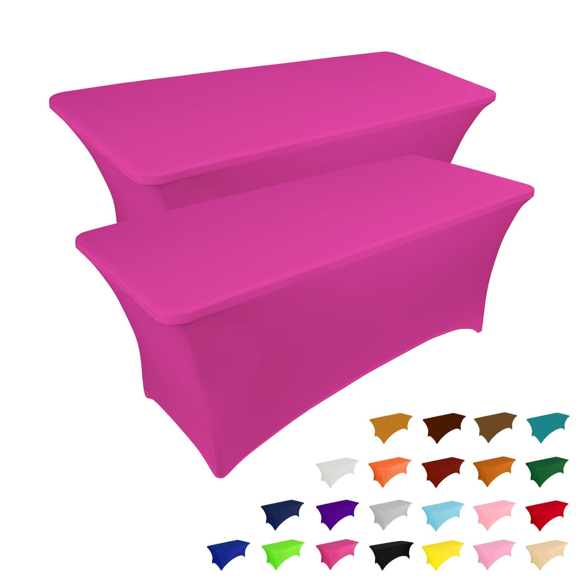 6-Foot Stretch Black Table Cover for Parties & Events