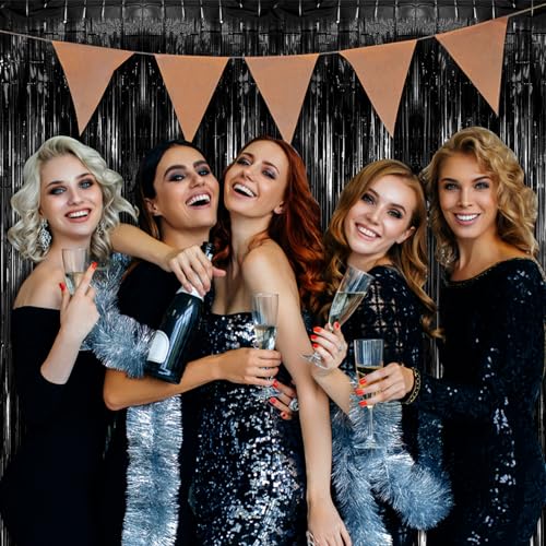 Foil Fringe Streamer Backdrop Curtain for Party Events