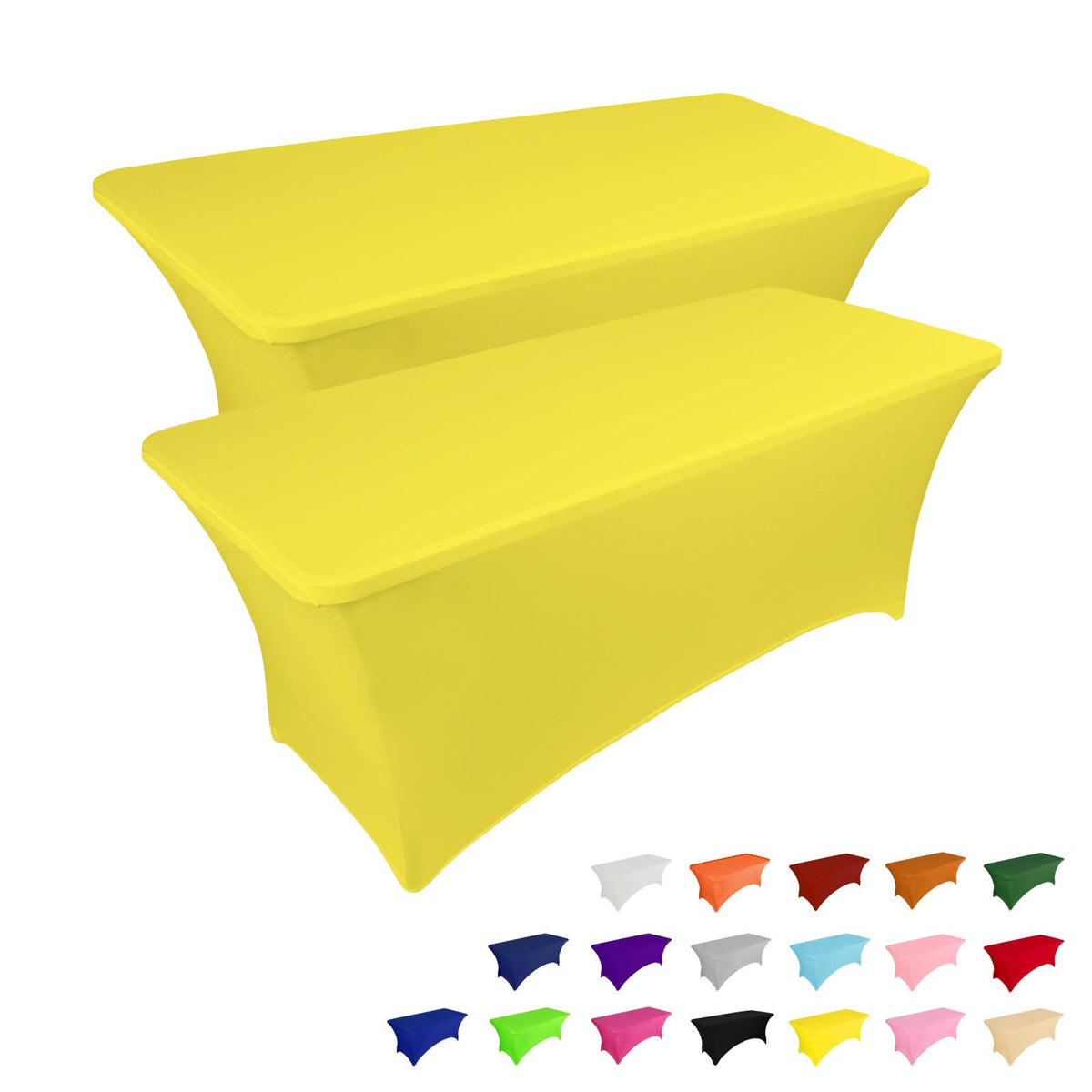 6-Foot Stretch Black Table Cover for Parties & Events