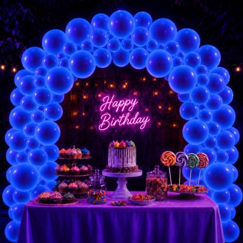 UV Neon Glow Balloons for Blacklight Parties & Events