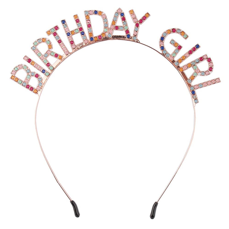 Birthday Girl Tiara Crown Headband for Women’s Parties