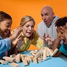 Classic Jenga Wood Block Stacking Party Game with Digital Die