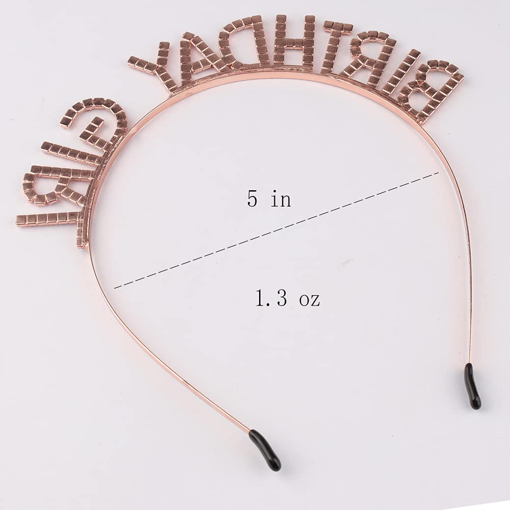 Birthday Girl Tiara Crown Headband for Women’s Parties