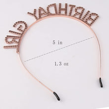 Birthday Girl Tiara Crown Headband for Women’s Parties