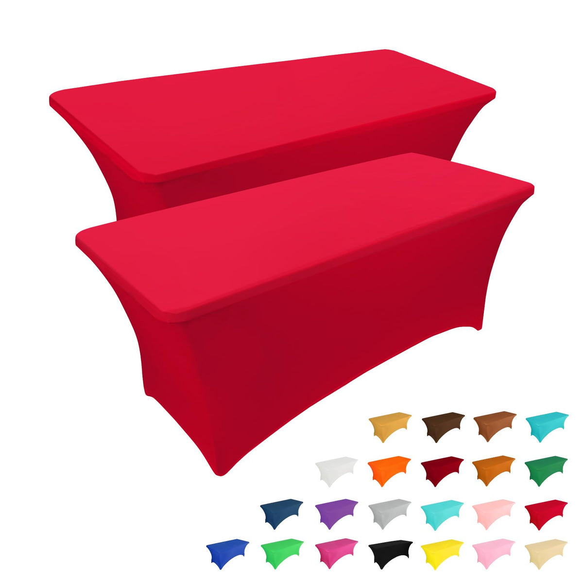 6-Foot Stretch Black Table Cover for Parties & Events