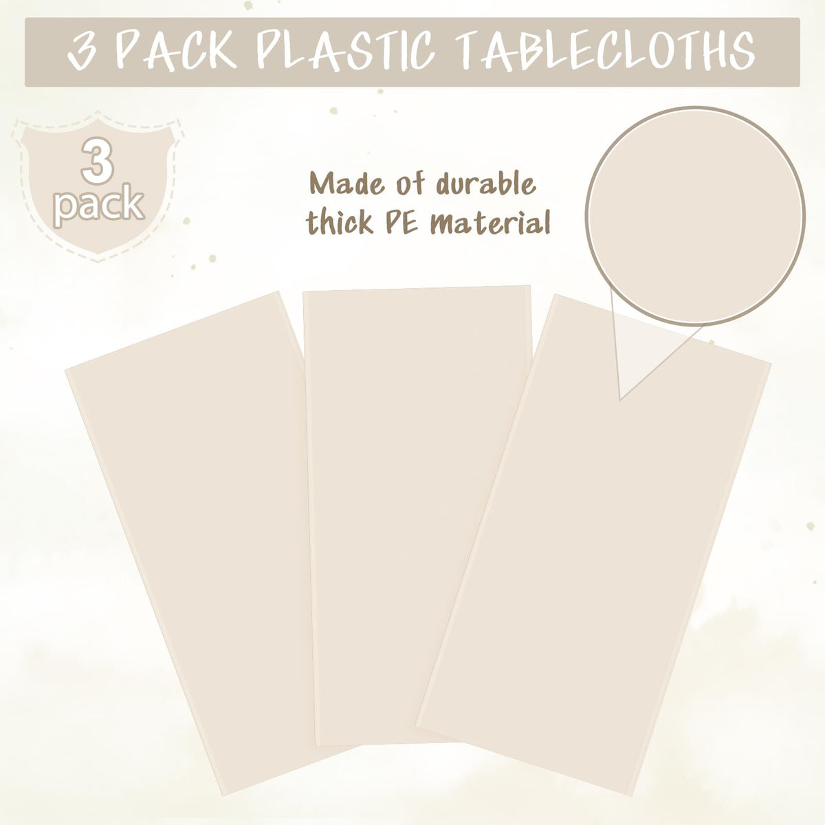 YIDAKO Disposable Plastic Tablecloth for Party Events