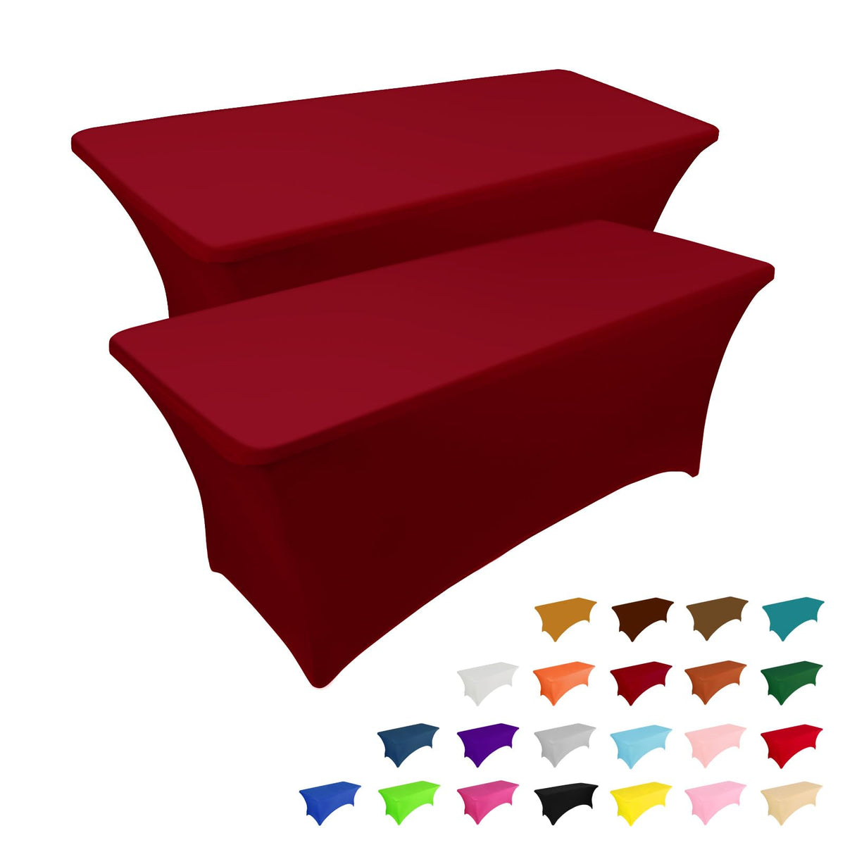 6-Foot Stretch Black Table Cover for Parties & Events