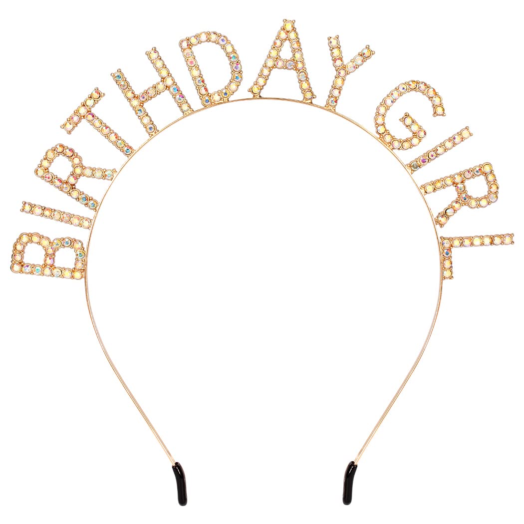 Birthday Girl Tiara Crown Headband for Women’s Parties