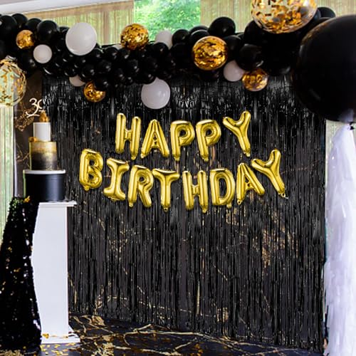 Foil Fringe Streamer Backdrop Curtain for Party Events