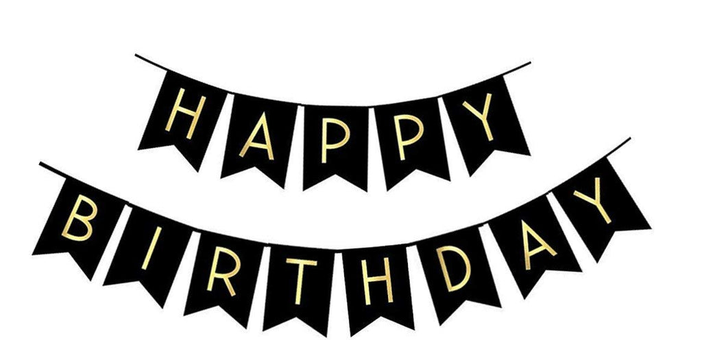 Pre-Strung Happy Birthday Bunting Banner for Party Decor