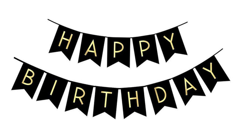 Pre-Strung Happy Birthday Bunting Banner for Party Decor