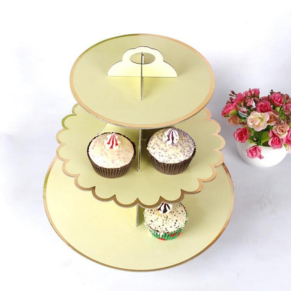 3-Tier Round Cupcake Stand for Parties & Dessert Tables