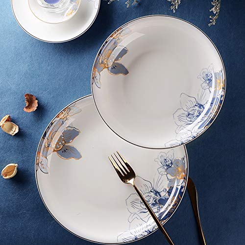 Ceram Plates 46pcs Porcelain Sunshine Kitchen Utensil Set Dinnerware Set Bone China Dishes Fancy Plates and Bowls Set