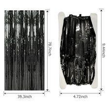 Metallic Foil Fringe Backdrop Curtain for Party Events