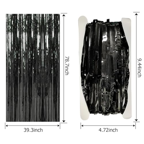 Metallic Foil Fringe Backdrop Curtain for Party Events