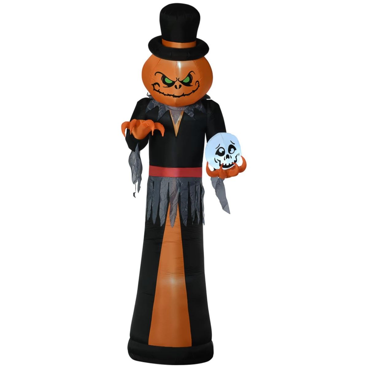 12-Foot Halloween Inflatable Skull Reaper Arch with LED Lights