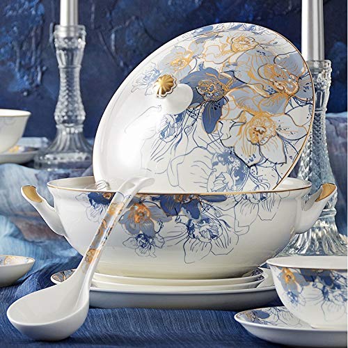 Ceram Plates 46pcs Porcelain Sunshine Kitchen Utensil Set Dinnerware Set Bone China Dishes Fancy Plates and Bowls Set