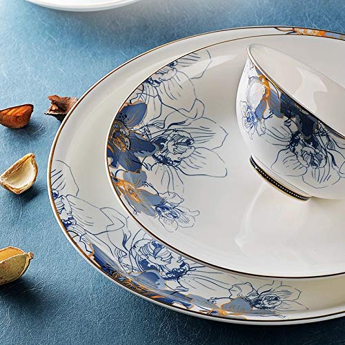 Ceram Plates 46pcs Porcelain Sunshine Kitchen Utensil Set Dinnerware Set Bone China Dishes Fancy Plates and Bowls Set