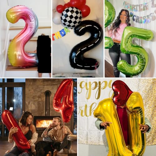 40-Inch Jumbo Foil Number Balloon for Birthday Parties
