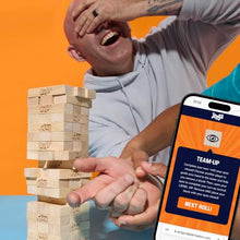 Classic Jenga Wood Block Stacking Party Game with Digital Die