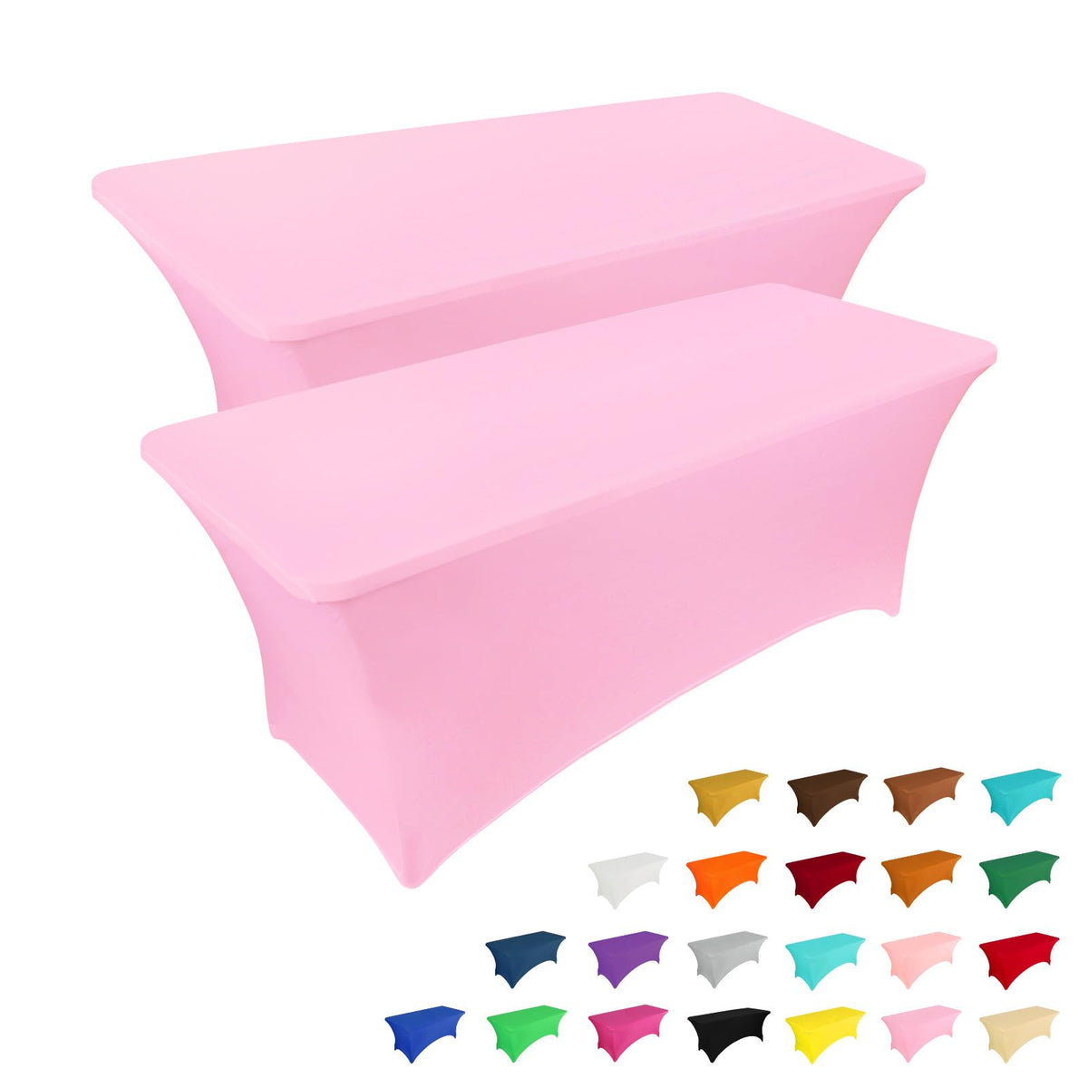6-Foot Stretch Black Table Cover for Parties & Events