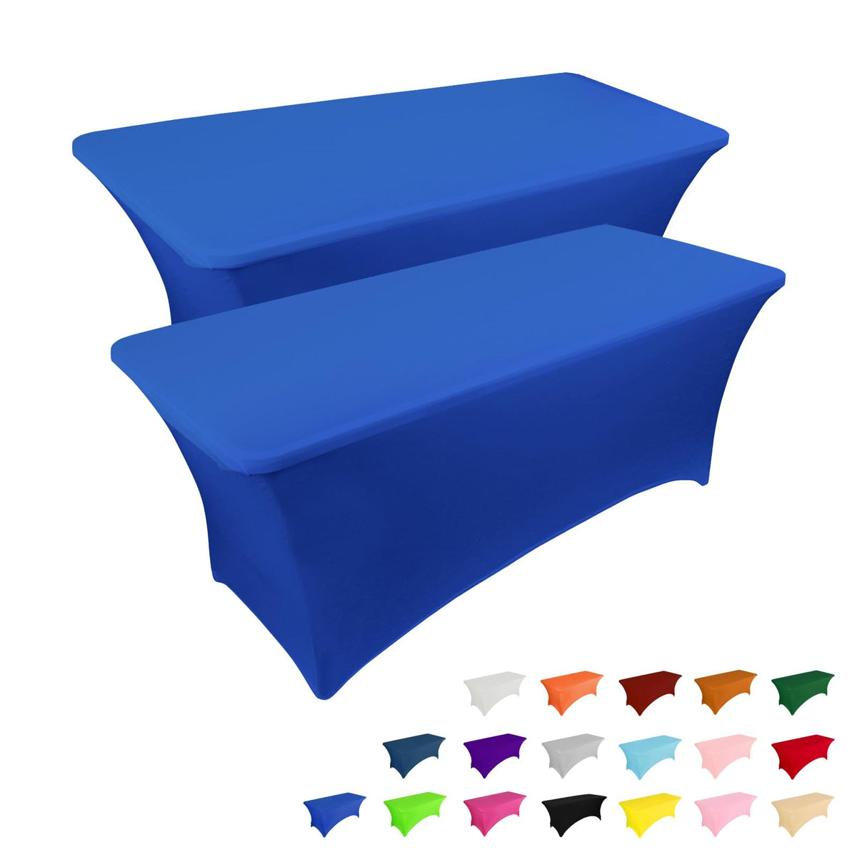 6-Foot Stretch Black Table Cover for Parties & Events